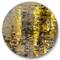 Designart - Yellow Meets Grey Abstract Art II - Modern Metal Circle Wall Art